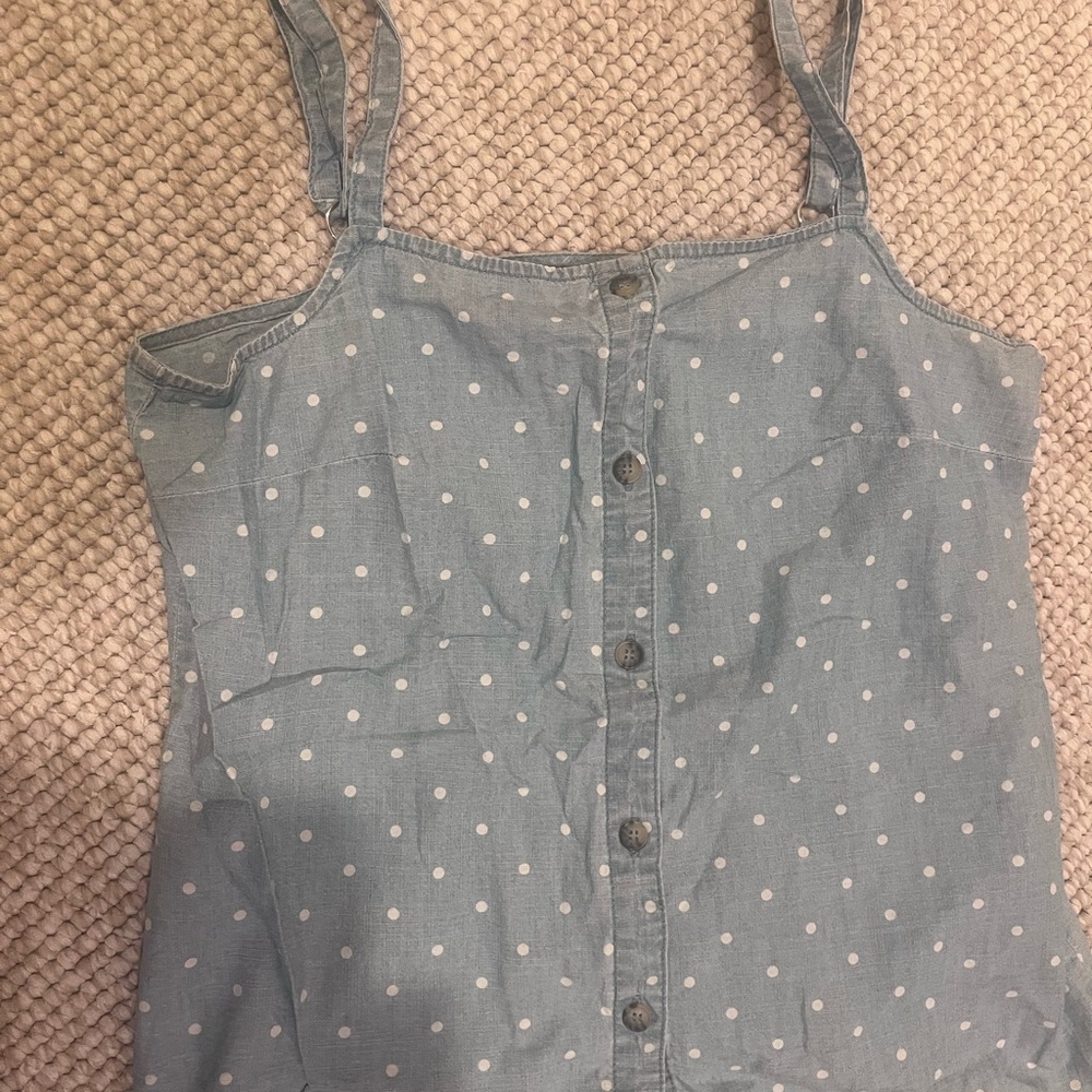 NWOT Vero Moda Light Blue Polka Dot Tank Top
